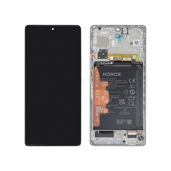 Écran complet Honor 70 – Argent – Original Honor (Service Pack) – batterie intégrée