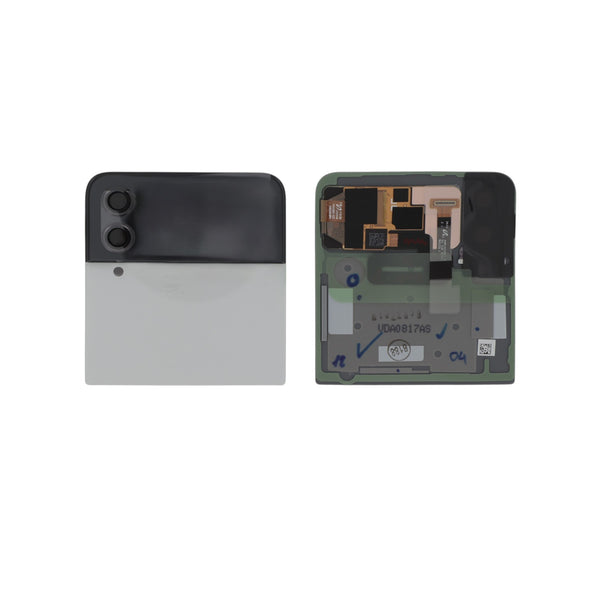 Vitre arrière supérieure Galaxy Z Flip4 – Blanc – Original Samsung (Service Pack)