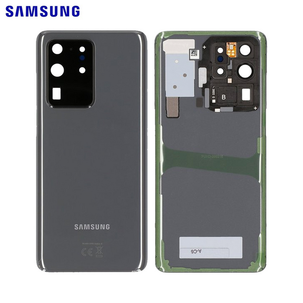 Vitre arrière Galaxy S20 Ultra – Gris cosmique – Original Samsung (Service Pack)