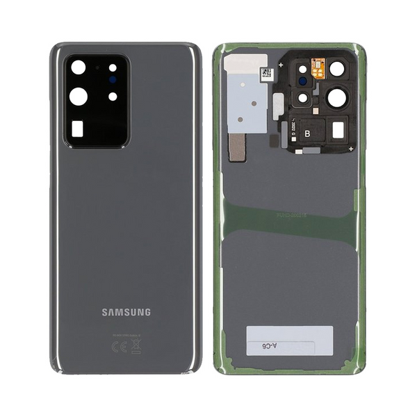 Vitre arrière Galaxy S20 Ultra – Gris cosmique – Compatible Premium