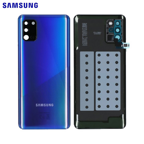 Vitre arrière Galaxy A31 – Bleu prismatique – Original Samsung (Service Pack)