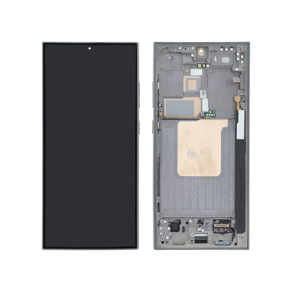 Écran complet Galaxy S24 Ultra – Titane Noir – Qualité d'origine – avec châssis