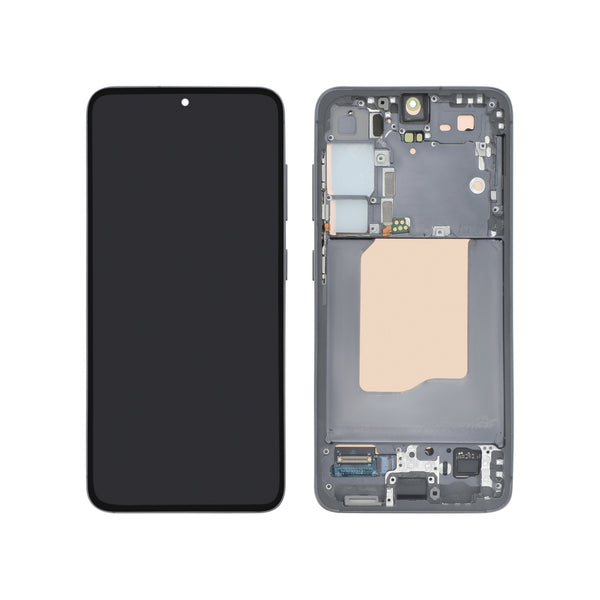 Écran complet Galaxy S25 – Noir – Qualité d'origine – avec châssis