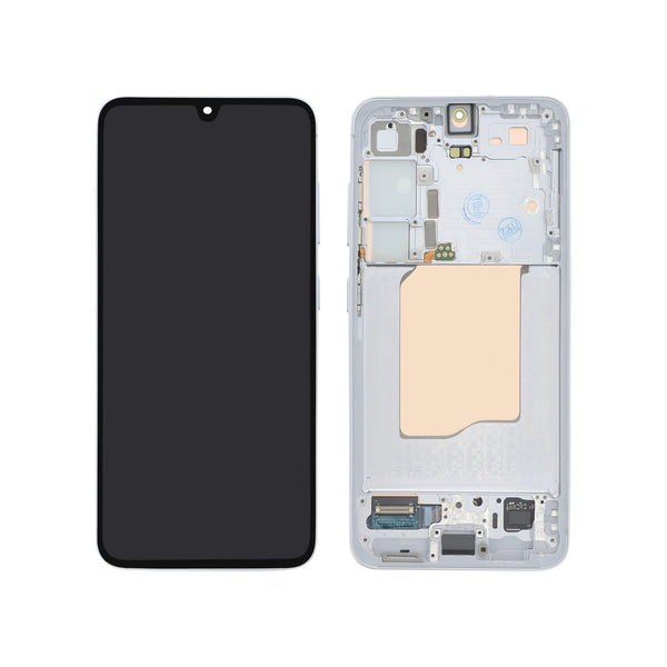 Écran complet Galaxy S25 – Argent Sombre – Qualité d'origine – avec châssis