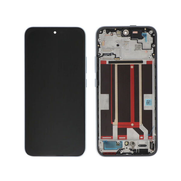 Écran complet bleu Oppo Reno14 F 5G – Opale – Qualité d'origine – avec châssis