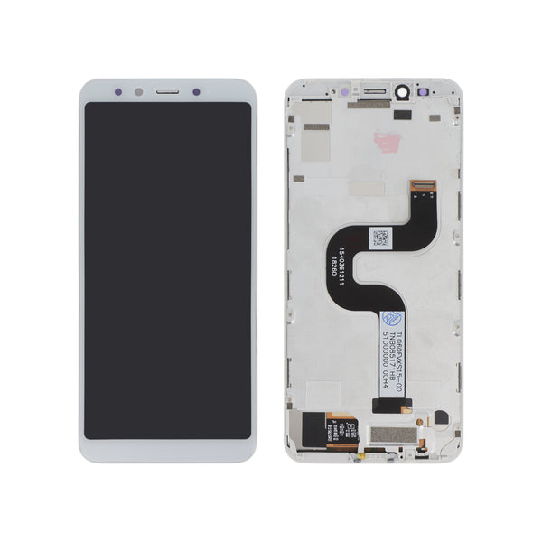 Écran complet Mi A2 – Blanc – Compatible LCD – avec châssis
