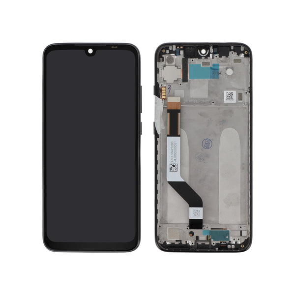 Écran complet Redmi Note 7 – Noir – Compatible LCD – avec châssis