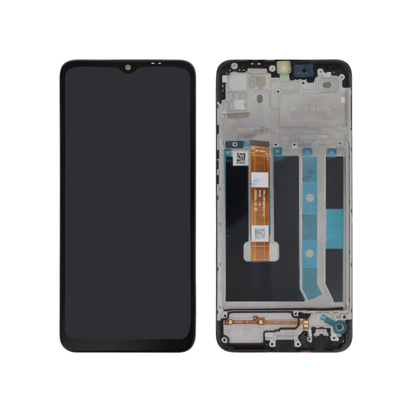 Écran complet Oppo A15 – Noir – Compatible LCD – avec châssis