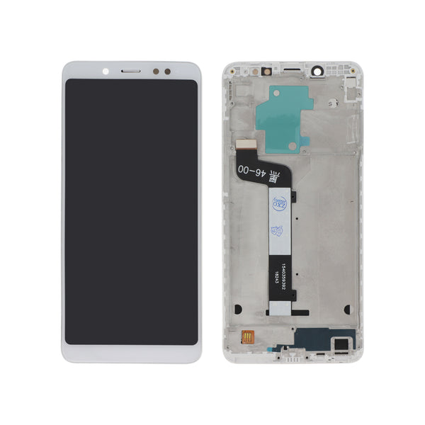 Écran complet Redmi Note 5 – Blanc – Compatible LCD – avec châssis