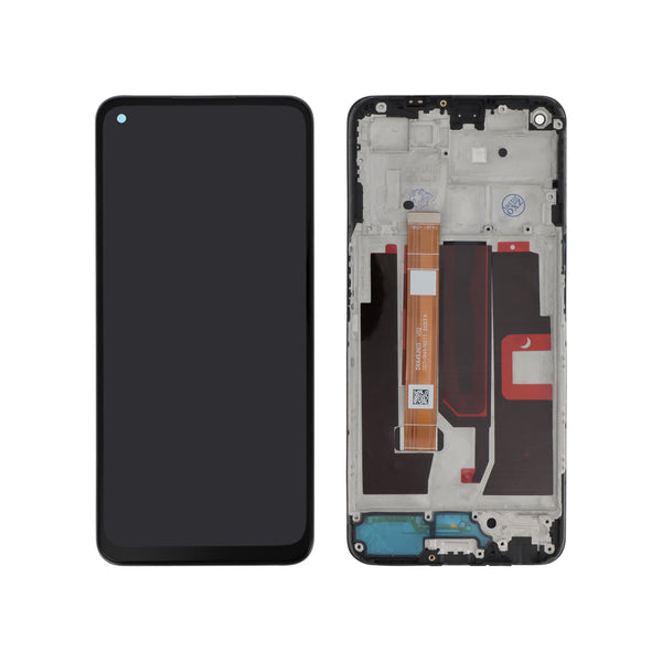 Écran complet Oppo A74 5G / A54 5G – Noir – Compatible LCD – avec châssis