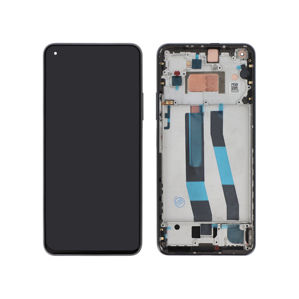 Écran complet Xiaomi 11 Lite 5G NE / Mi 11 Lite 5G / Mi 11 Lite 4G – Noir – Qualité d'origine – avec châssis