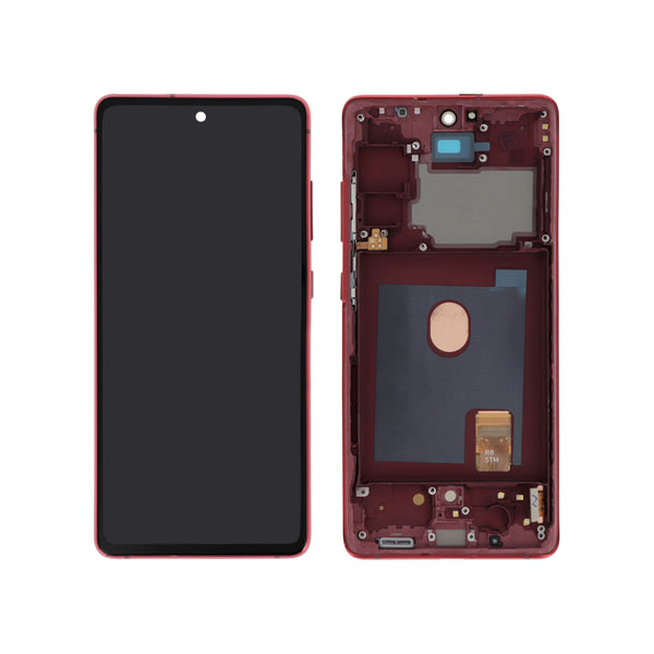 Écran complet Galaxy S20 FE 5G / S20 FE – Rouge – Qualité d'origine – avec châssis