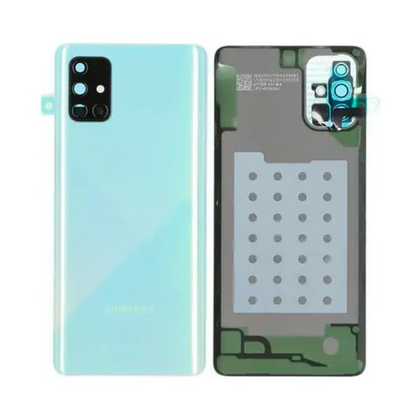 Vitre arrière Galaxy A71 – Bleu prismatique – Compatible Premium