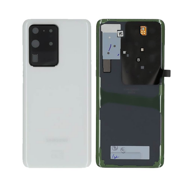 Vitre arrière Galaxy S20 Ultra – Blanc – Compatible Premium