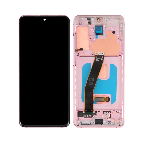 Écran complet avec châssis Galaxy S20 / Galaxy S20 5G – Rose – Soft OLED