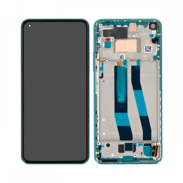 Écran complet avec châssis Xiaomi 11 Lite 5G NE – Vert menthe – Compatible Premium