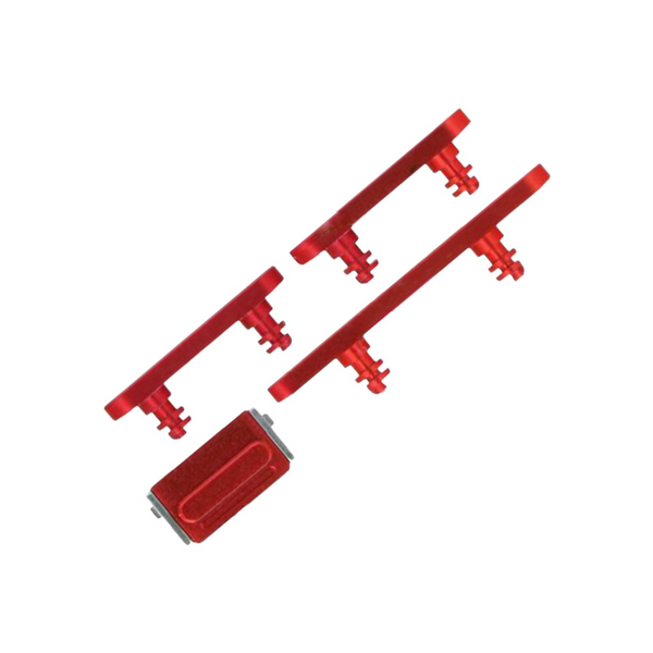Bouton power et volume iPhone 12 / iPhone 12 Mini – Rouge – Compatible