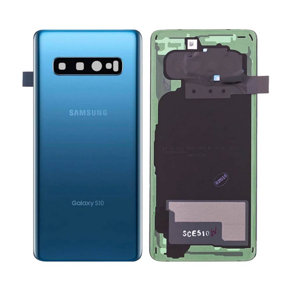 Vitre arrière Galaxy S10 – Bleu – Compatible Premium