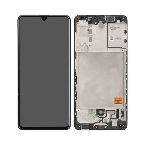 Écran complet avec châssis Galaxy A41 – Noir – Compatible OLED