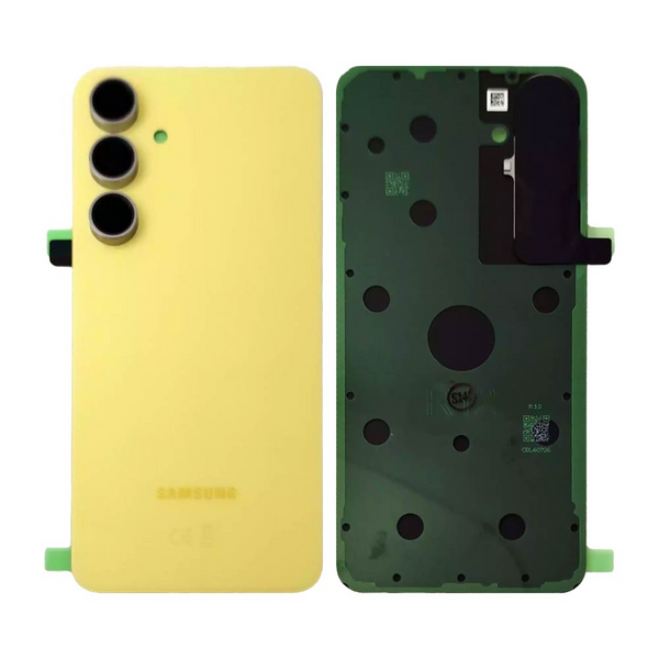 Vitre arrière Galaxy S24 FE – Jaune – Compatible Premium