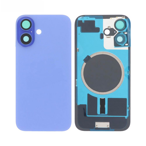 Vitre arrière iPhone 16 Plus (sans pièces) – Bleu outremer – Compatible Premium