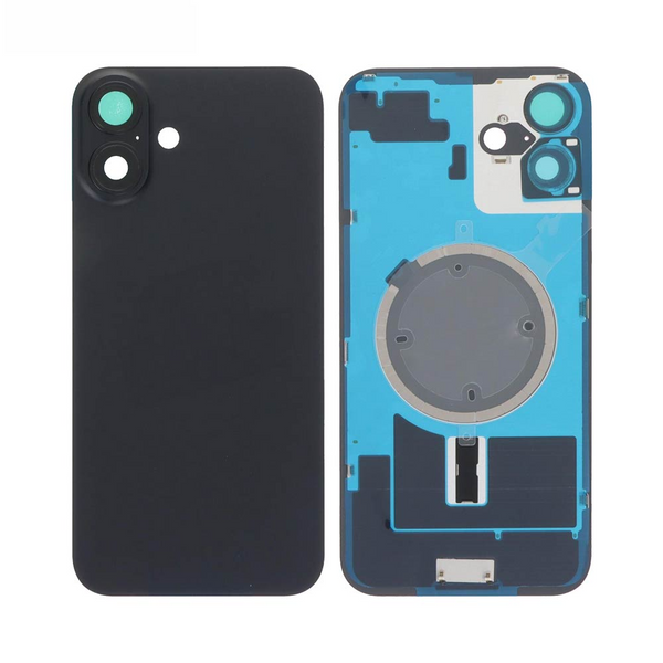 Vitre arrière iPhone 16 Plus (sans pièces) – Noir – Compatible Premium