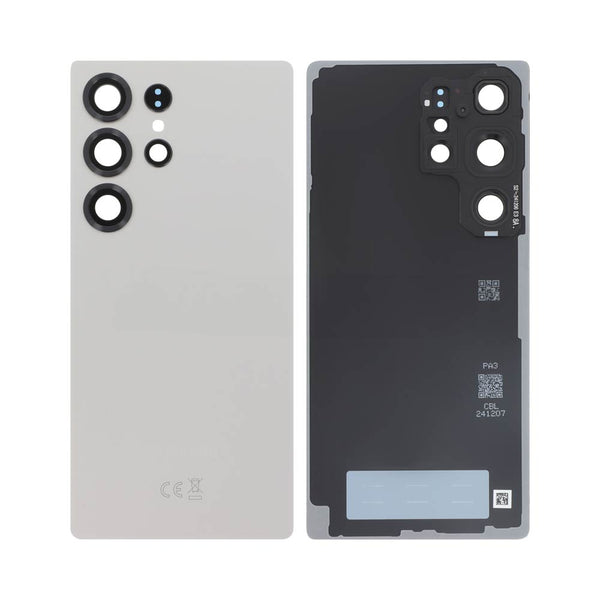 Vitre arrière Galaxy S25 Ultra – Titane gris – Compatible Premium