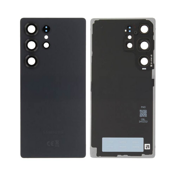 Vitre arrière Galaxy S25 Ultra – Titane noir – Compatible Premium