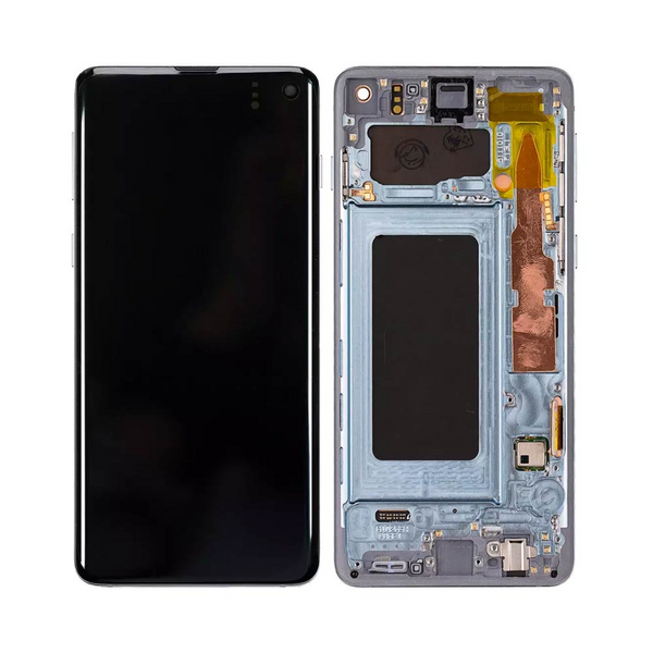 Écran complet avec châssis Galaxy S10 – Bleu – Soft OLED