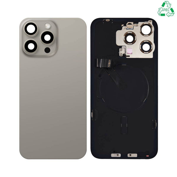 Vitre arrière iPhone 15 Pro Max – Titane Naturel – Compatible