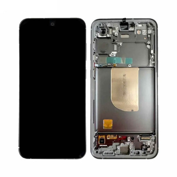 Écran complet avec châssis Galaxy S23 FE – Graphite – Dalle d'origine, châssis compatible