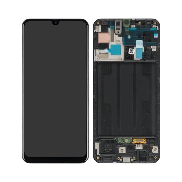 Écran complet avec châssis Galaxy A50 – Noir – Compatible LCD (TFT)