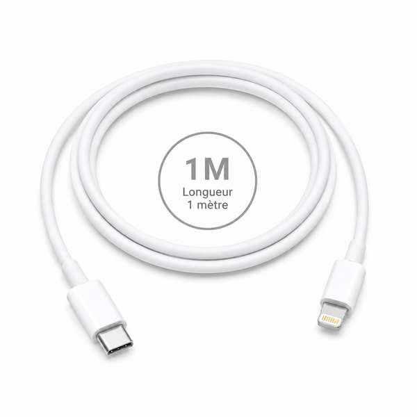 Câble USB-C vers Lightning 1 m