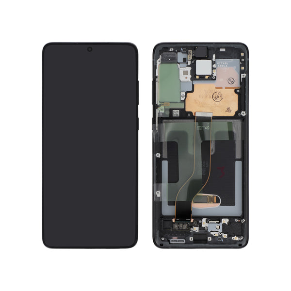 Écran complet Galaxy S20+ – Noir – Compatible OLED – avec châssis
