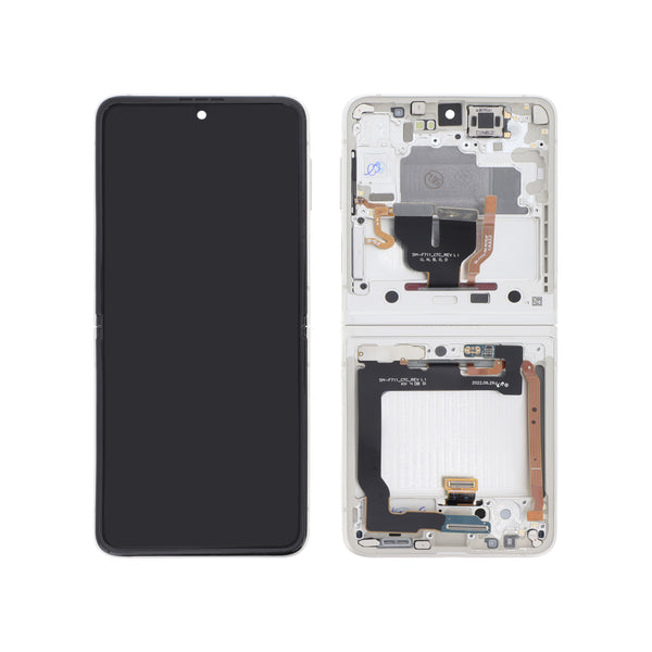 Écran complet Galaxy Z Flip3 – Crème – Original Samsung (Service Pack) – sans caméra avant