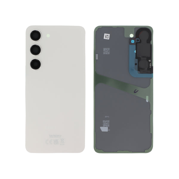 Vitre arrière Galaxy S23 – Crème – Original Samsung (Service Pack)