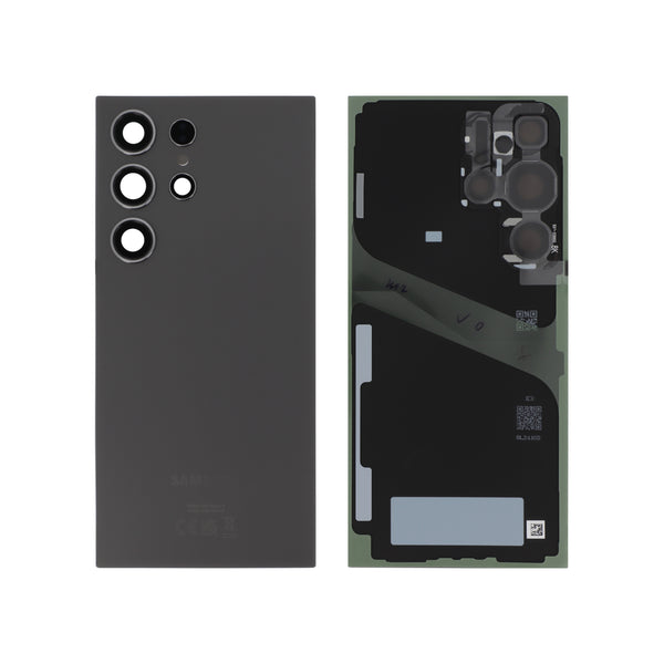 Vitre arrière Galaxy S24 Ultra – Titane Noir – Original Samsung (Service Pack)