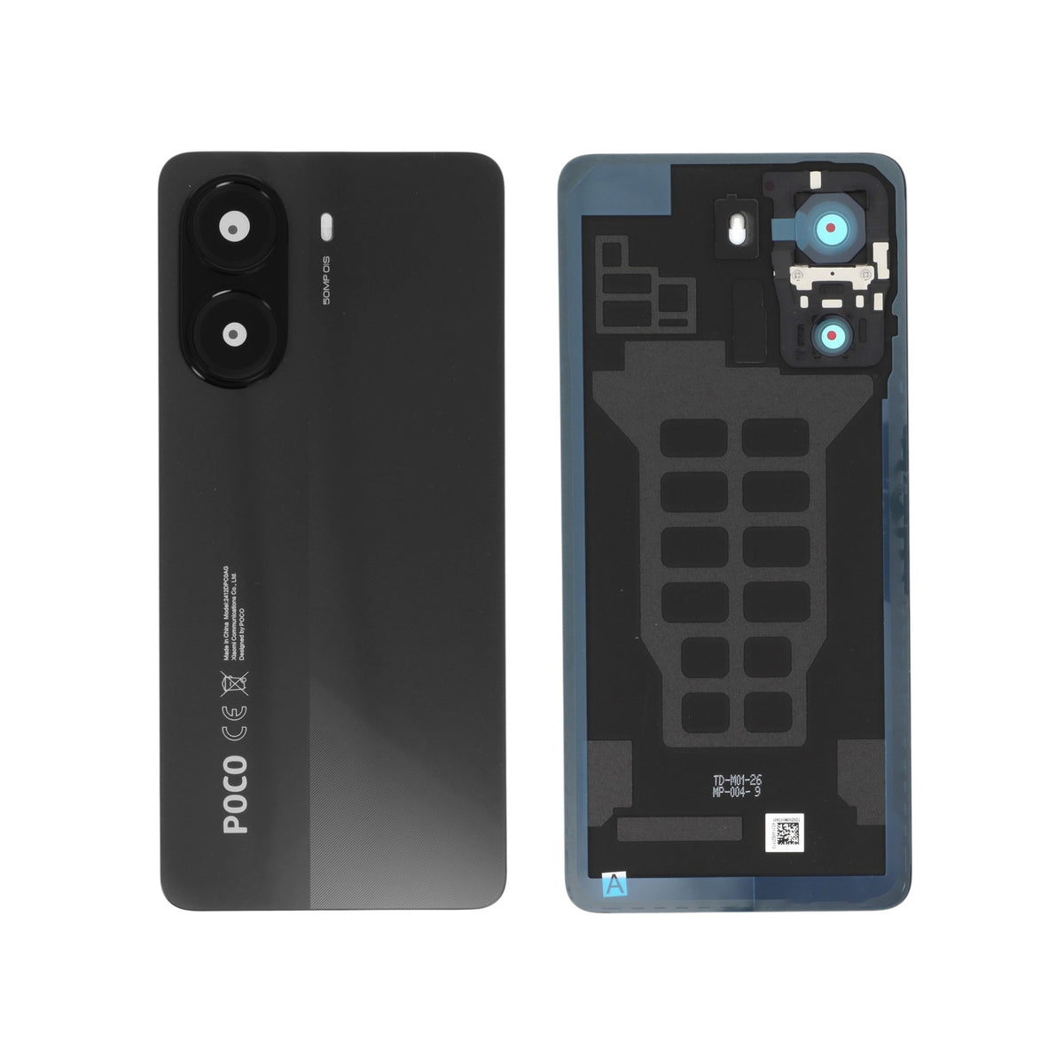 Vitre arrière Poco X7 Pro – Noir – Original Xiaomi (Service Pack)