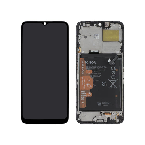 Écran complet Honor X8 5G – Noir – Original Honor (Service Pack) – batterie intégrée
