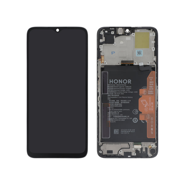 Écran complet Honor X6a – Noir – Original Honor (Service Pack) – batterie intégrée
