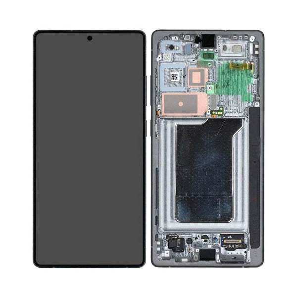 Écran complet avec châssis Galaxy S25 Ultra – Noir absolu titane – Dalle d'origine, châssis compatible
