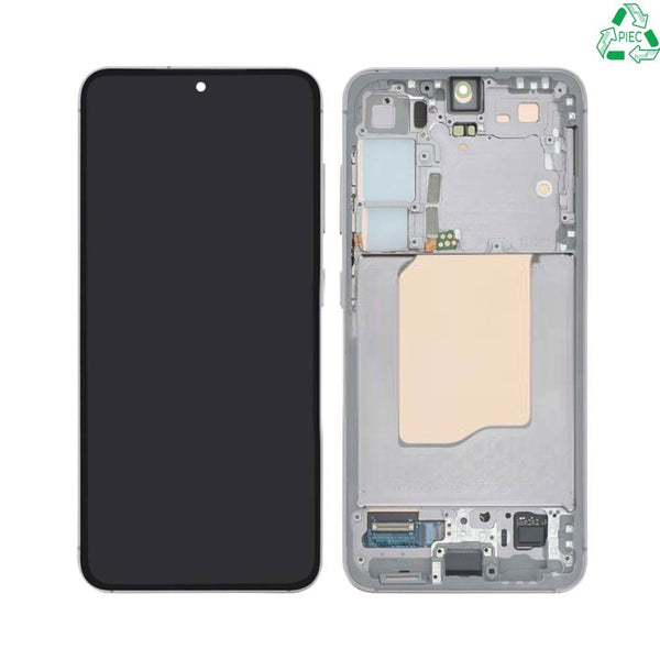 Écran complet avec châssis Galaxy S25 – Rose or – Original démonté