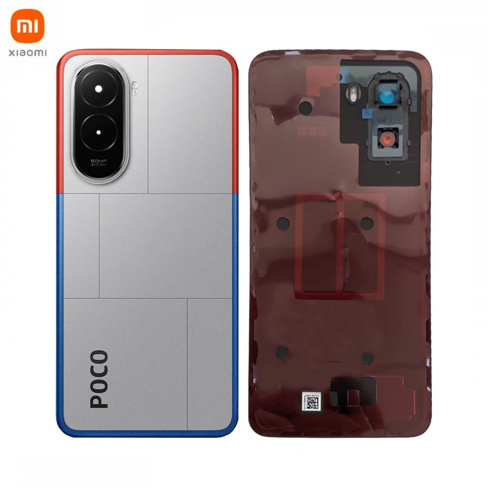 Vitre arrière Xiaomi Poco M7 4G Version EU – Argent – Original