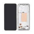 Écran complet avec châssis Galaxy S24 FE – Argent – Dalle d'origine, châssis compatible