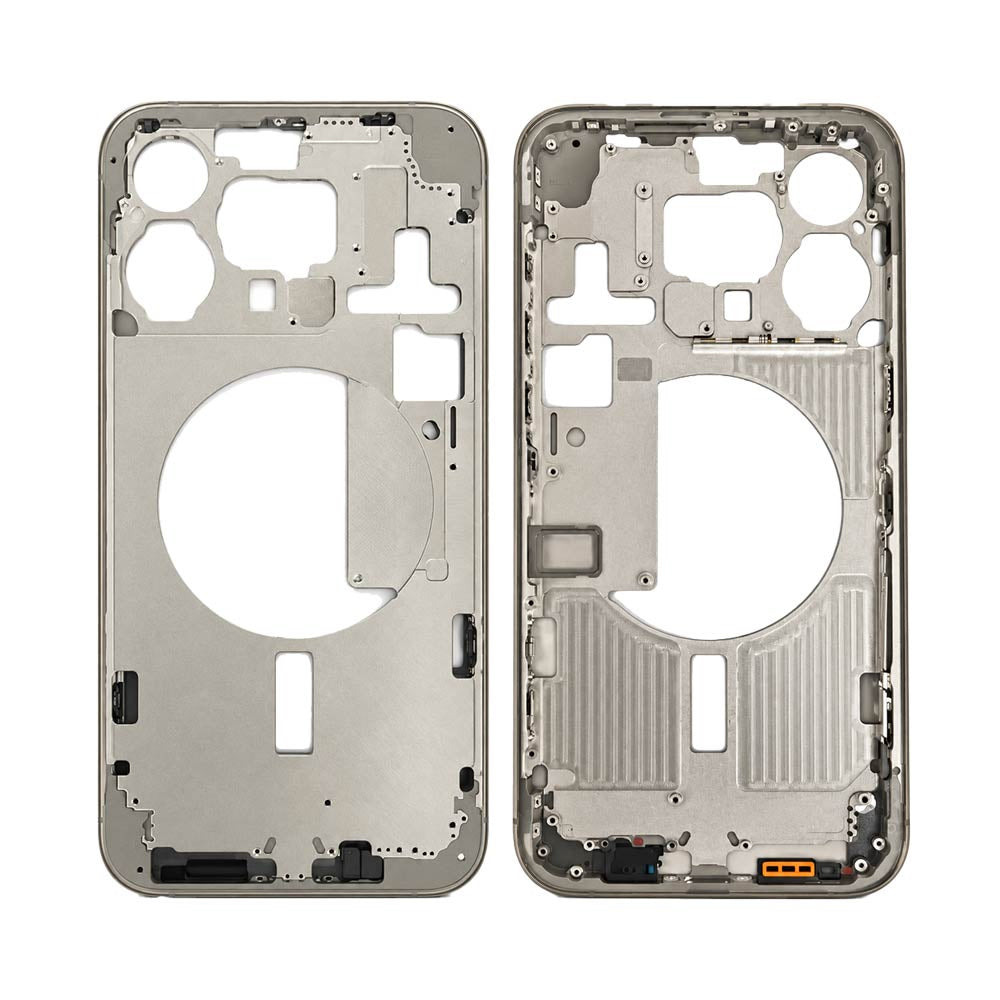 Châssis nu iPhone 15 Pro Max – Titane Naturel – Compatible Premium