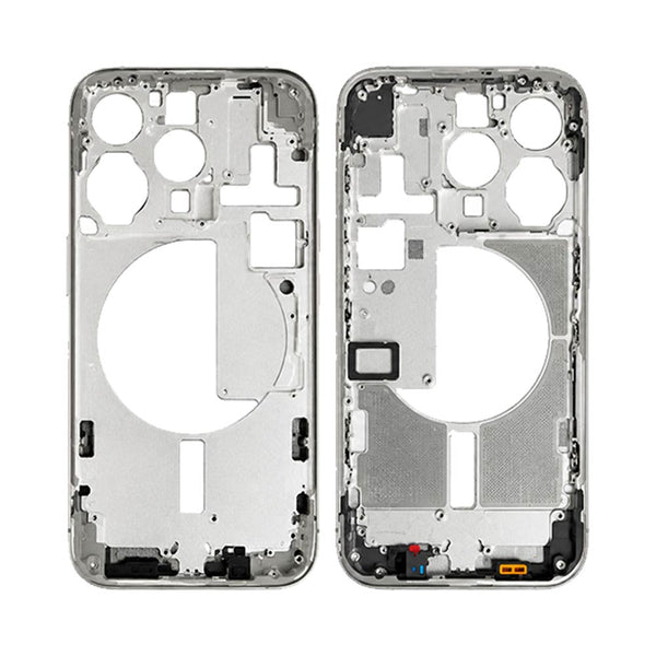 Châssis nu iPhone 15 Pro – Titane Blanc – Compatible Premium