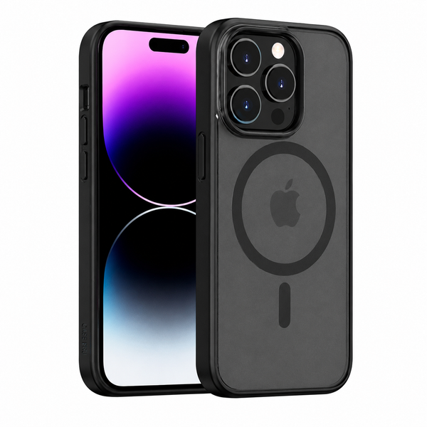 Coque MagSafe Silicone Noir iPhone 15