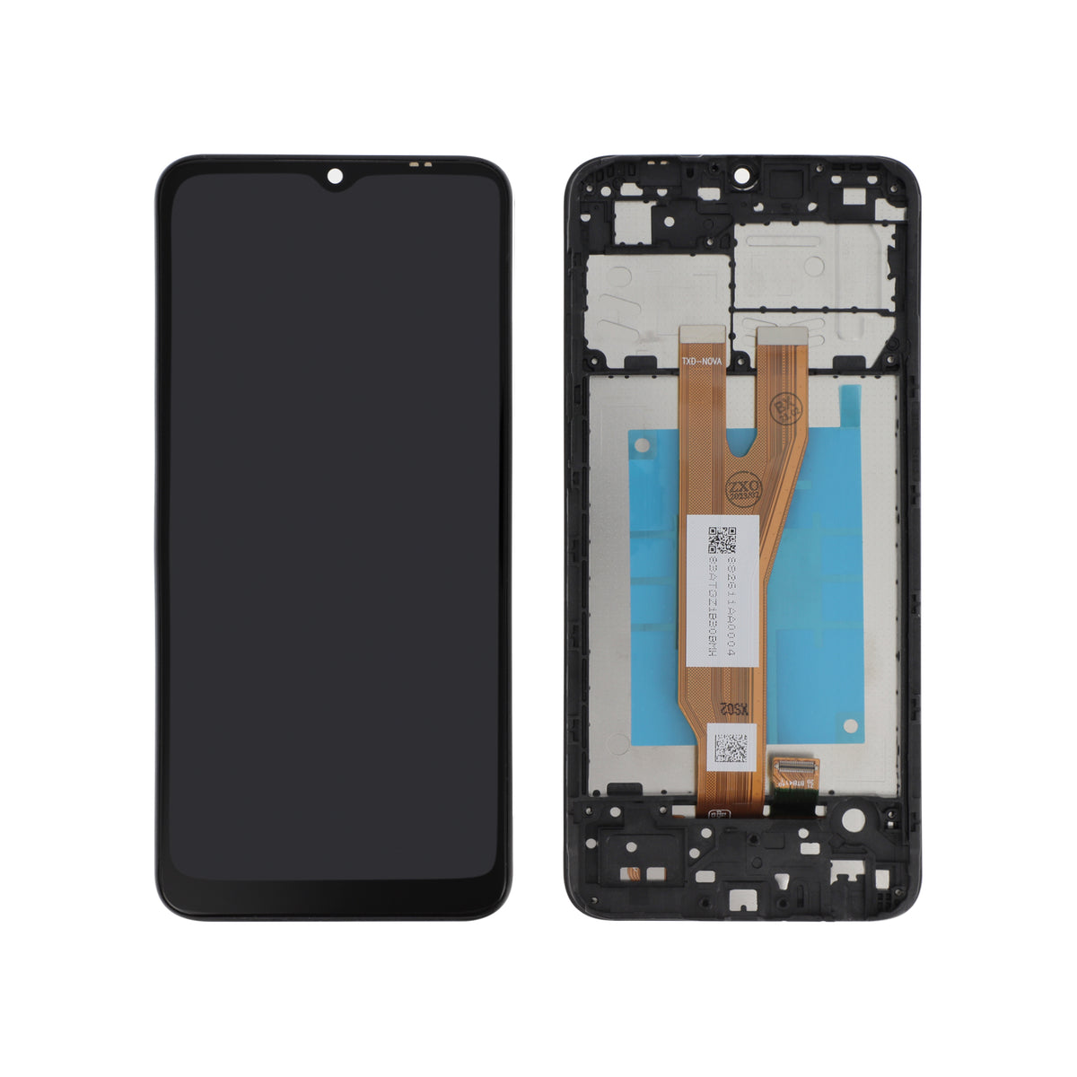 Écran complet Galaxy A03 Core – Compatible LCD – avec châssis