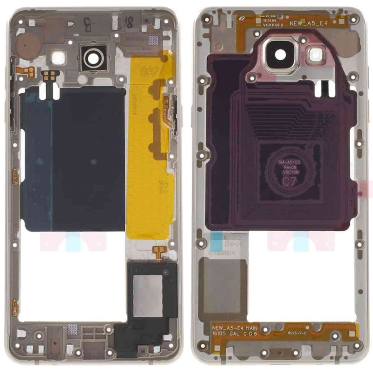 Châssis équipé Galaxy A5 2016 (Châssis) – Or – Compatible