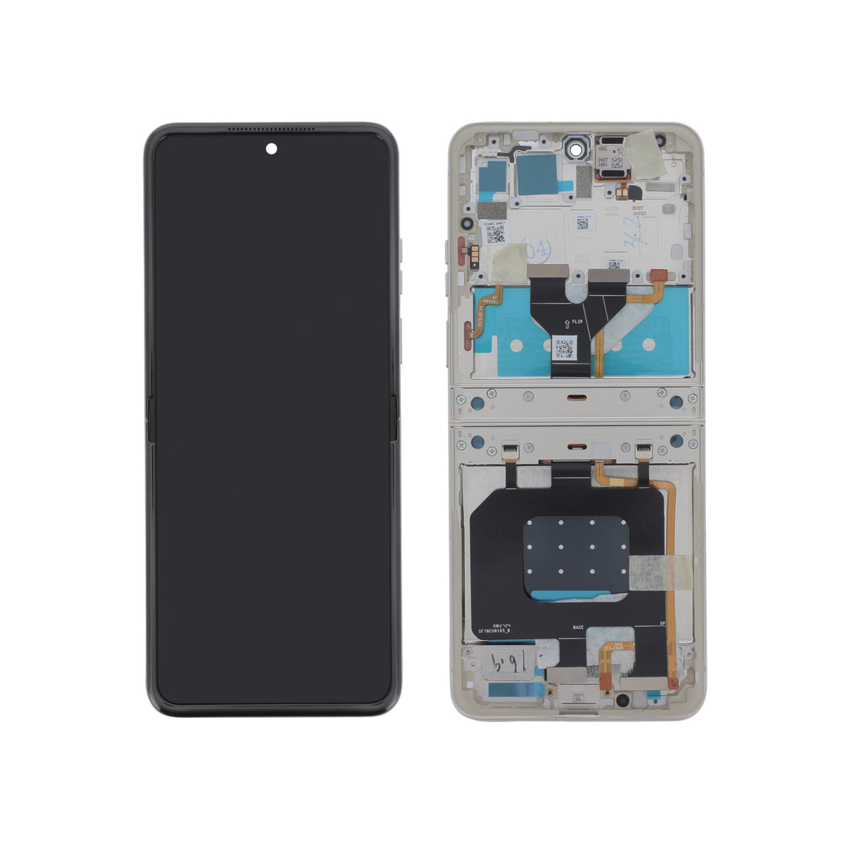 Écran complet Motorola Razr 50 – Argent – Original Motorola (Service Pack)